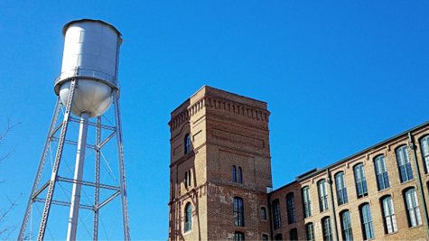 A water tower in Uptown Columbus. This one is practically a symbol of the city.