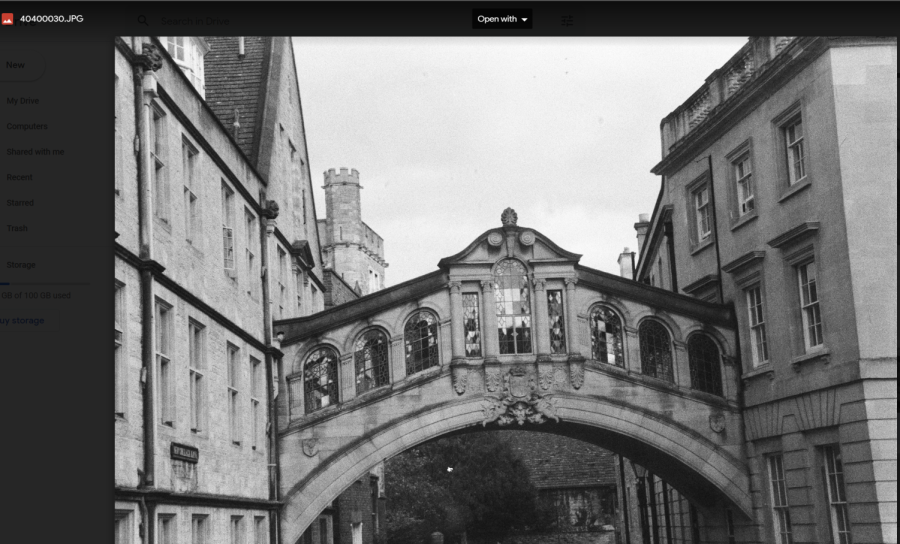Fomapan 400 film photo of the Bridge of Sighs in Oxford.